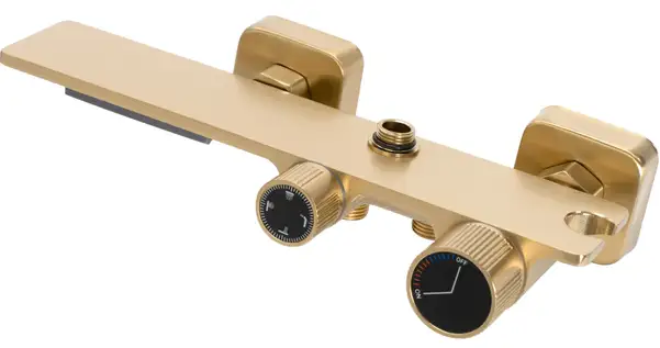 Душевой гарнитур REA HELIX BRUSHED GOLD с изливом (REA-P6621) Душевой гарнитур REA HELIX BRUSHED GOLD с изливом (REA-P6621)