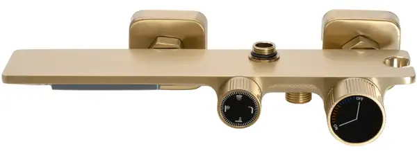 Душевой гарнитур REA HELIX BRUSHED GOLD с изливом (REA-P6621) Душевой гарнитур REA HELIX BRUSHED GOLD с изливом (REA-P6621)