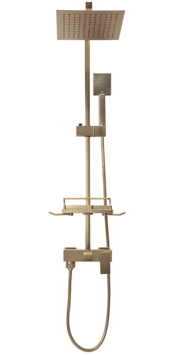 Душевой гарнитур REA JACK BRUSHED GOLD с изливом (REA-P7050)