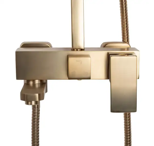 Душевой гарнитур REA JACK BRUSHED GOLD с изливом (REA-P7050)