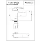 змішувач для умивальника Omnires Fresh chrome (FR7110CR) (17185)
