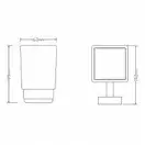 склянка з утримувачем Omnires Lift chrome (8158CR)