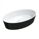 умывальник Omnires Bari 50x30 white/gloss black (BARI500UNBCP)