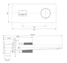 Omnires Contour Смеситель для умывальника, антрацит (CT8015AT)