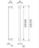 тримач для рушників Omnires Nelson black mat (NL80214BL)