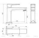 Omnires Parma Змішувач для умивальника, графіт (PM7410GR)