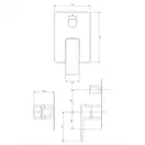 Omnires Parma Смеситель для душа, черный матовый (PM7435BL)