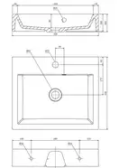 умывальник Omnires Thasos 42x50 white (THASOS500ZPBP)
