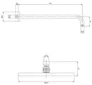верхний душ Omnires Slimline cooper brushed 25x25 cm (WGSET1CPB)
