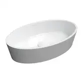 умывальник Omnires Bari 50x30 white/gloss grey (BARI500UNBSP)