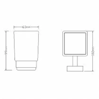 склянка з утримувачем Omnires Lift chrome (8158CR) склянка з утримувачем Omnires Lift chrome (8158CR)