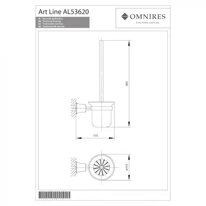 ершик для унитаза Omnires Art Line chrome (AL53620CR) ершик для унитаза Omnires Art Line chrome (AL53620CR)