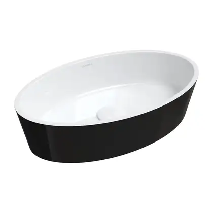 умывальник Omnires Bari 50x30 white/gloss black (BARI500UNBCP) умывальник Omnires Bari 50x30 white/gloss black (BARI500UNBCP)