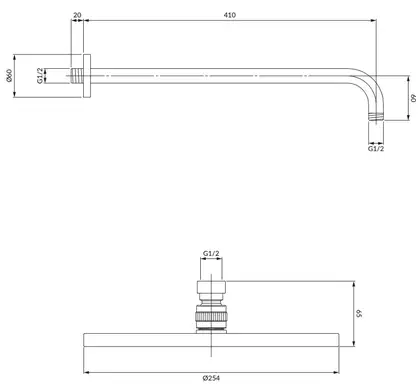верхний душ Omnires Slimline cooper brushed 25x25 cm (WGSET1CPB) верхний душ Omnires Slimline cooper brushed 25x25 cm (WGSET1CPB)