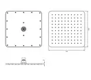 верхний душ Omnires Slimline black 25x25 cm (WG225/OBL)