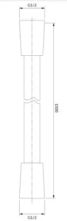 душовий шланг Omnires black mat 180 cm (062MBL)