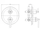 смеситель для душа и ванна скрытого монтажа Omnires Armance antique copper (AM5237ORB)