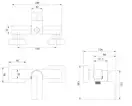 змішувач для душу Omnires Baretti black mat (BA7840BL) (BA7820BL)