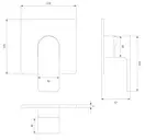 змішувач для душу Omnires Baretti прихованого монтажу, black mat (BA7845BL) (BA7840BL)