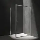 душова кабіна Omnires Bronx 130x80см безпечне скло, хром (BR1380CRTR)