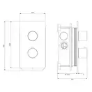 змішувач для душу Omnires Contour прихованого монтажу, з термостатом, chrome (CT8036GLB)