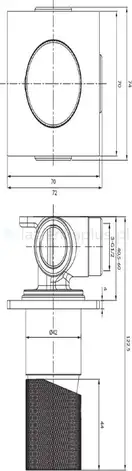 змішувач для душу Omnires Contour прихованого монтажу, antracite (CT8045AT)