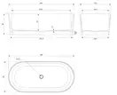 ванна кам'яна Omnires Ovo 160x75 овальна white (OVOWWBM)