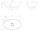 умивальник Omnires Shell 60x35 white (SHELLUNBP)