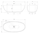 ванна Omnires Shell 160x75 овальна white (SHELLWWBM)