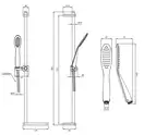 душовий гарнітур Omnires Siena chrome/white (SIENA-SCRB)