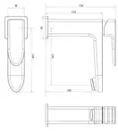 змішувач для умивальника Omnires Siena chrome (SN7310CR) (SL7710CR)