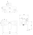 змішувач для душу Omnires Slide chrome (SL7740CR)