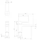 змішувач для умивальника Omnires Slide chrome (SL7710CR) (SN7320CR)