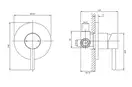 смеситель для душа скрытого монтажа Omnires Y graphite (Y1245GR)