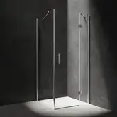 душова кабіна Omnires Manhattan 100x90см безпечне скло, хром (MH1090CRTR)