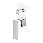змішувач для ванни та душу прихованого монтажу Omnires Parma chrome/white (PM7435CRB)