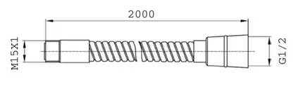 душовий шланг Omnires chrome 200 cm (062XLCR) душовий шланг Omnires chrome 200 cm (062XLCR)