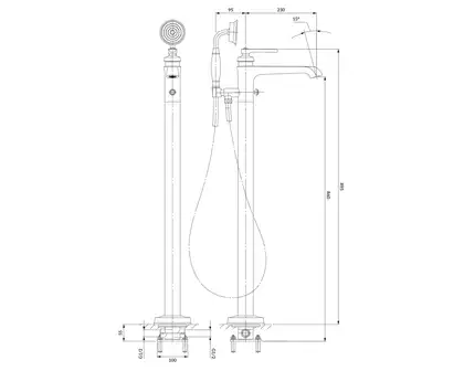смеситель для ванны отдельностоящий Omnires Armance antique copper (AM5233ORB) смеситель для ванны отдельностоящий Omnires Armance antique copper (AM5233ORB)