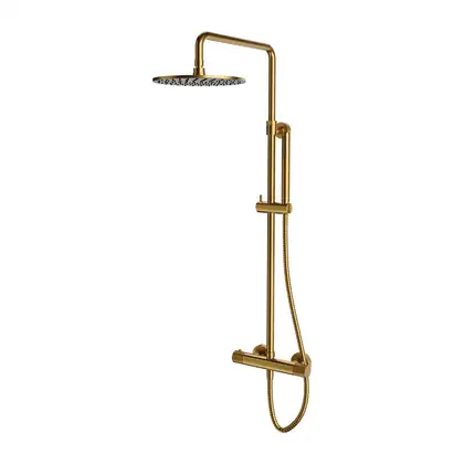 душова система з термостатом Omnires Contour brushed gold (CT8044GLB) душова система з термостатом Omnires Contour brushed gold (CT8044GLB)