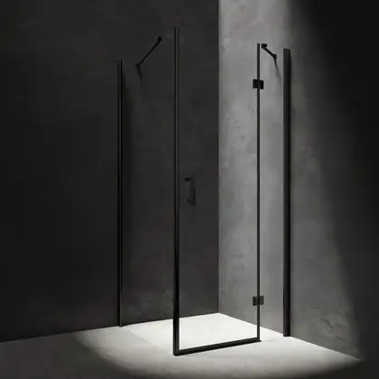 душова кабіна Omnires Manhattan 80x100 безпечне скло чорний матовий (MH1080BLTR) душова кабіна Omnires Manhattan 80x100 безпечне скло чорний матовий (MH1080BLTR)