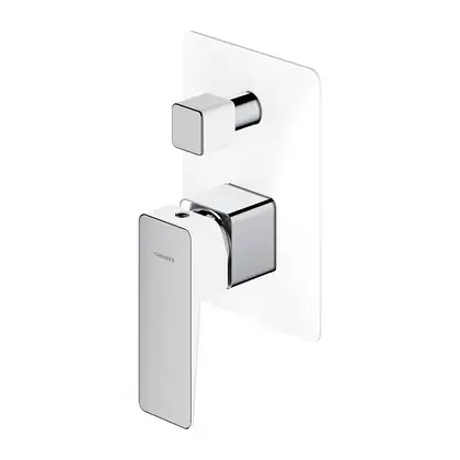 змішувач для ванни та душу прихованого монтажу Omnires Parma chrome/white (PM7435CRB) змішувач для ванни та душу прихованого монтажу Omnires Parma chrome/white (PM7435CRB)