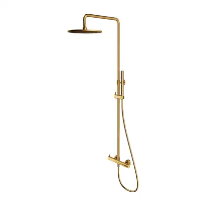 душевая система с термостатом Omnires Y  brushed gold (Y1244MGLB)