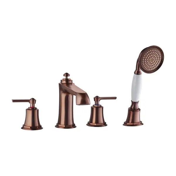 смеситель для ванны на 4 отверстия Omnires Armance antique copper, с термостатом (AM5232ORB) смеситель для ванны на 4 отверстия Omnires Armance antique copper, с термостатом (AM5232ORB)