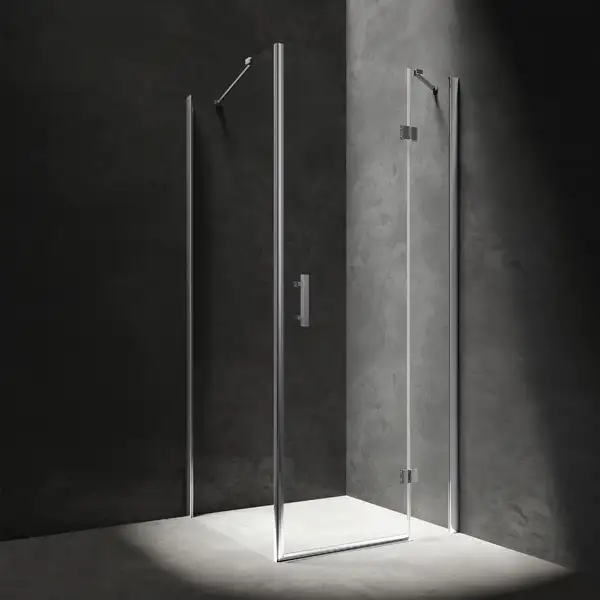 душова кабіна Omnires Manhattan 100x90см безпечне скло, хром (MH1090CRTR) душова кабіна Omnires Manhattan 100x90см безпечне скло, хром (MH1090CRTR)