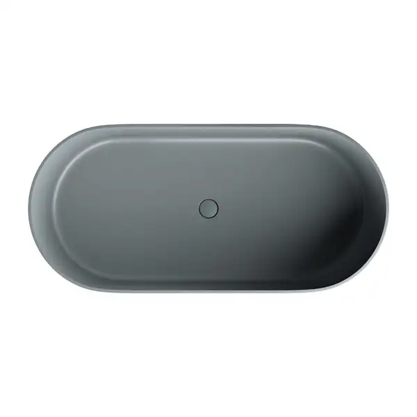 ванна кам'яна Omnires Ovo 160x75 овальна ash gray (OVOWWAG)