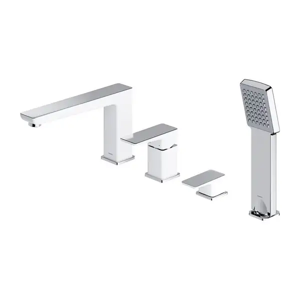 змішувач для ванни Omnires Parma chrome/white (PM7432CRB) змішувач для ванни Omnires Parma chrome/white (PM7432CRB)