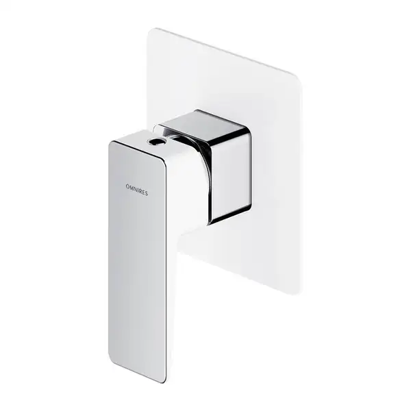 змішувач для душу прихованого монтажу Omnires Parma chrome/white (PM7445CRB)