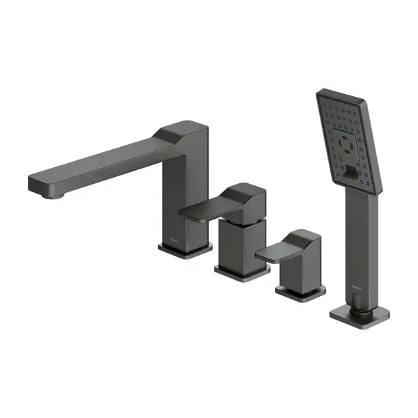 змішувач для ванни Omnires Slide на 4 отвори graphite (SL7732GR) змішувач для ванни Omnires Slide на 4 отвори graphite (SL7732GR)
