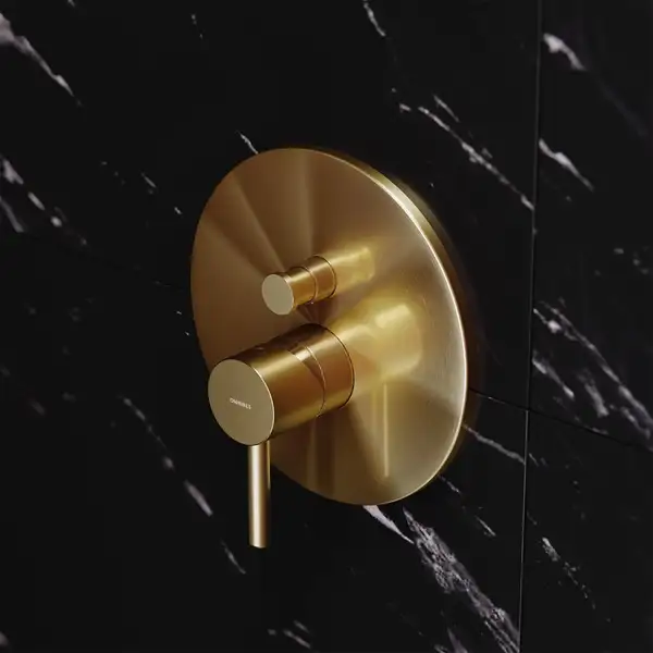 змішувач для ванни та душу прихованого монтажу Omnires Y brushed gold (Y1235GLB) змішувач для ванни та душу прихованого монтажу Omnires Y brushed gold (Y1235GLB)