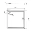 піддон Omnires Camden 80x80 (CAMDEN80/KBP)